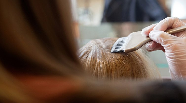 Removing hair colour from face