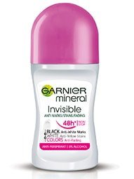 Garnier Mineral Ladies Roll On Invisible Black, White and Colours 50ml_Search data