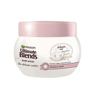 Garnier Ultimate Blends Oat Milk Sensitive Scalp Hair Mask 300ml Garnier garnier ultimate blends almond crush almond milk & agave sap hair mask treatment for normal garnier ultimate blends almond crush haircare range for normal hair; garnier ultimate blends oat milk