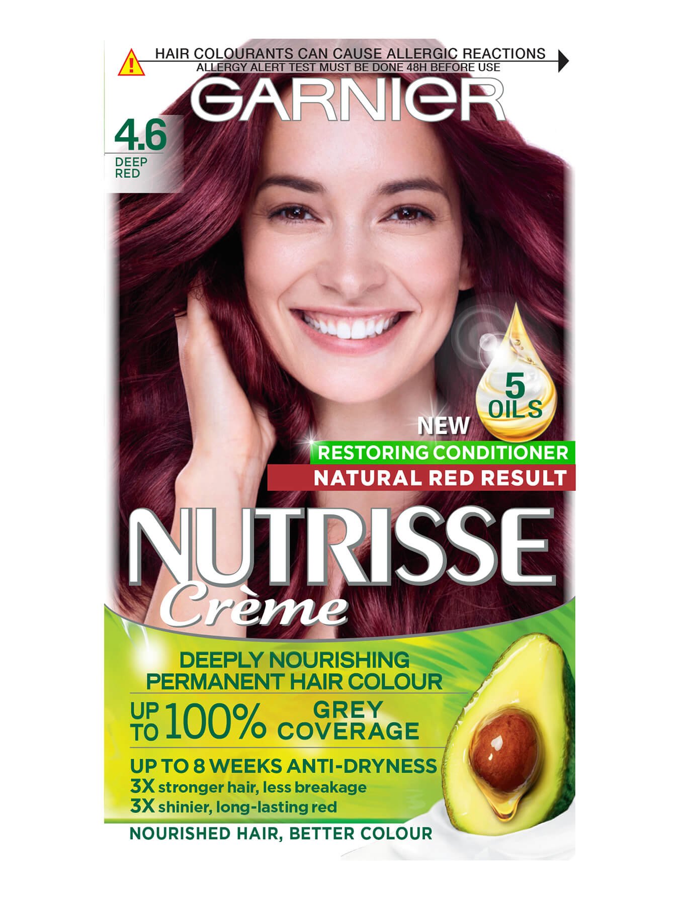 Garnier Nutrisse Creme Permanent Hair Dye Deep Red 