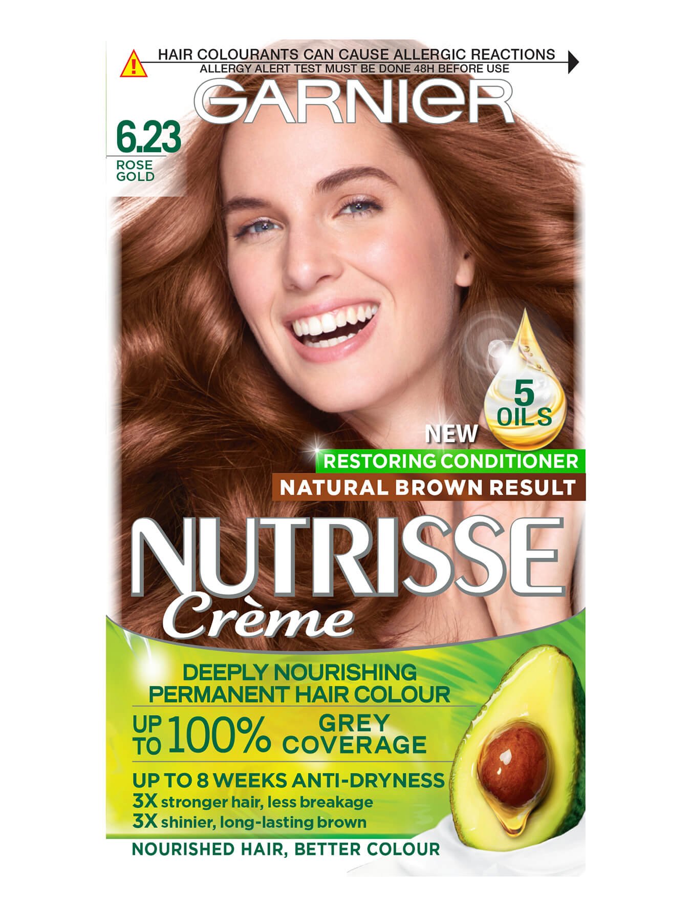 Garnier Nutrisse Creme Permanent Hair Dye Rose Gold 