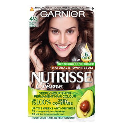 Garnier Nutrisse Creme Permanent Hair Dye Medium Dark Brown /2 Garnier Nutrisse Creme Permanent Hair Dye Medium Dark Brown /2