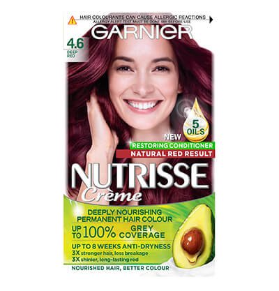 Garnier Nutrisse Creme Permanent Hair Dye Deep Red 