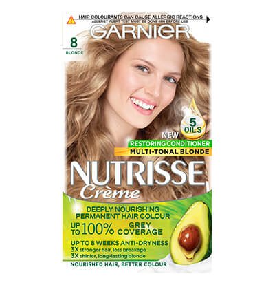 Garnier Nutrisse Creme Permanent Hair Dye Blonde 8 Garnier Nutrisse Creme Permanent Hair Dye Blonde 8