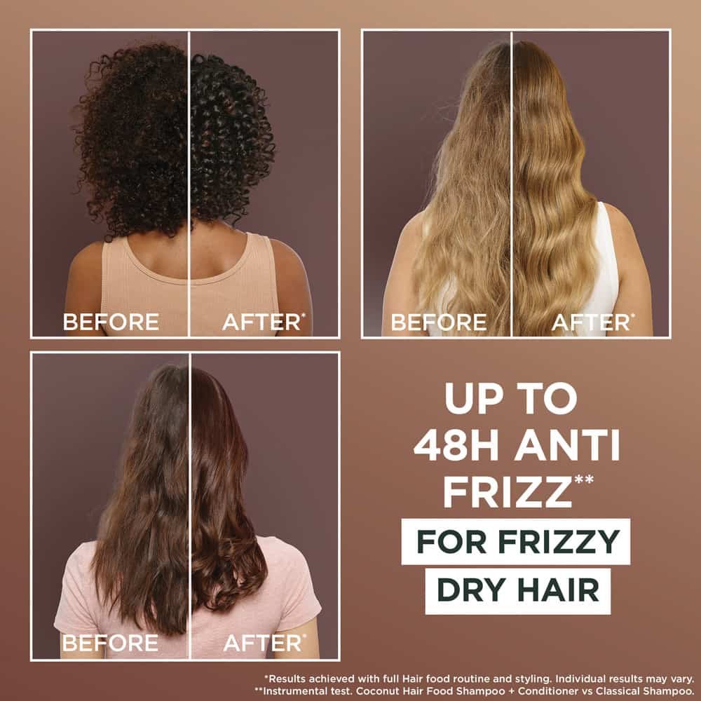 COCONUT HAIR FOOD BEFORE AND AFTER