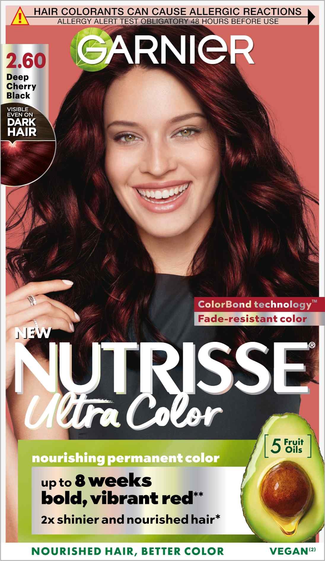 Garnier Nutrisse Ultra Color Permanent Hair Dye Dark Cherry 2.6
