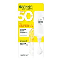 SuperUV Invisible Serum Sunscreen Vitamin C box packaging